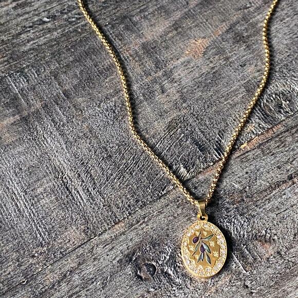 NEW Olive Branch & Rhinestone Layering Necklace - Picture 13 of 16